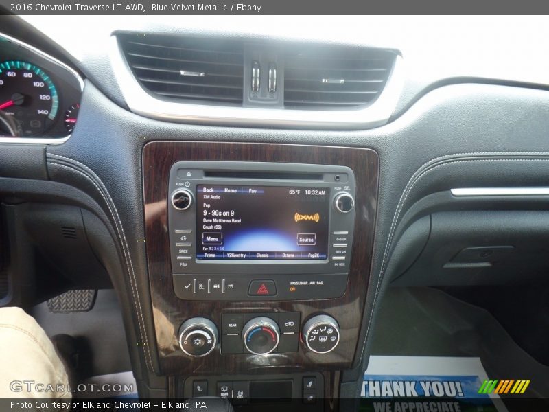 Blue Velvet Metallic / Ebony 2016 Chevrolet Traverse LT AWD