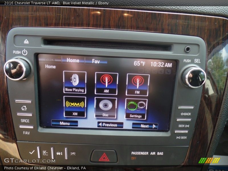 Blue Velvet Metallic / Ebony 2016 Chevrolet Traverse LT AWD