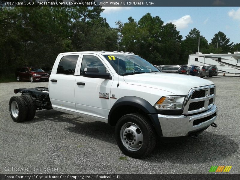 Bright White / Black/Diesel Gray 2017 Ram 5500 Tradesman Crew Cab 4x4 Chassis