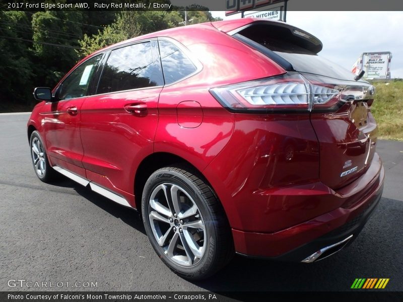 Ruby Red Metallic / Ebony 2017 Ford Edge Sport AWD
