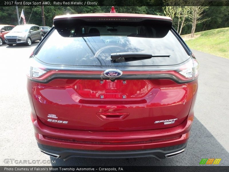 Ruby Red Metallic / Ebony 2017 Ford Edge Sport AWD