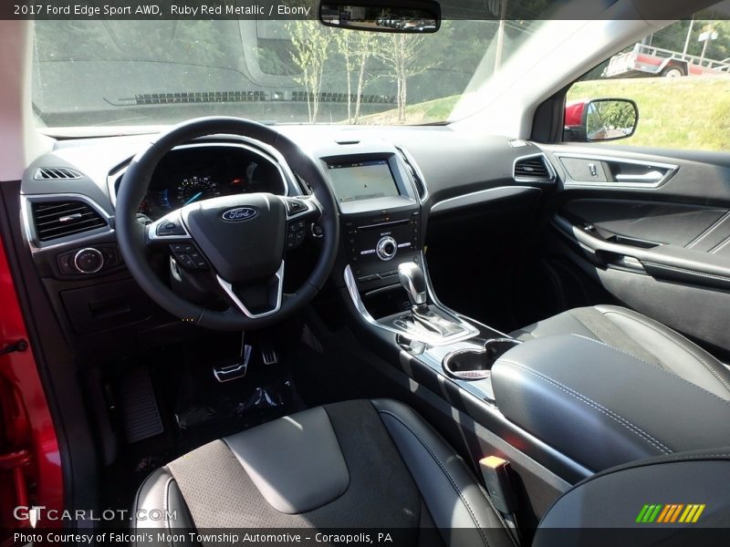 Ruby Red Metallic / Ebony 2017 Ford Edge Sport AWD