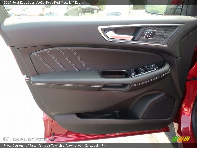 Ruby Red Metallic / Ebony 2017 Ford Edge Sport AWD