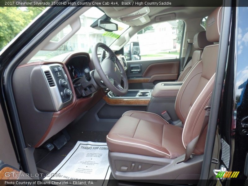  2017 Silverado 3500HD High Country Crew Cab 4x4 High Country Saddle Interior