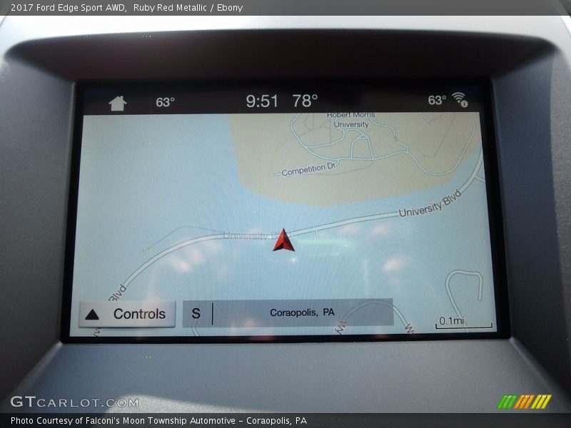 Ruby Red Metallic / Ebony 2017 Ford Edge Sport AWD