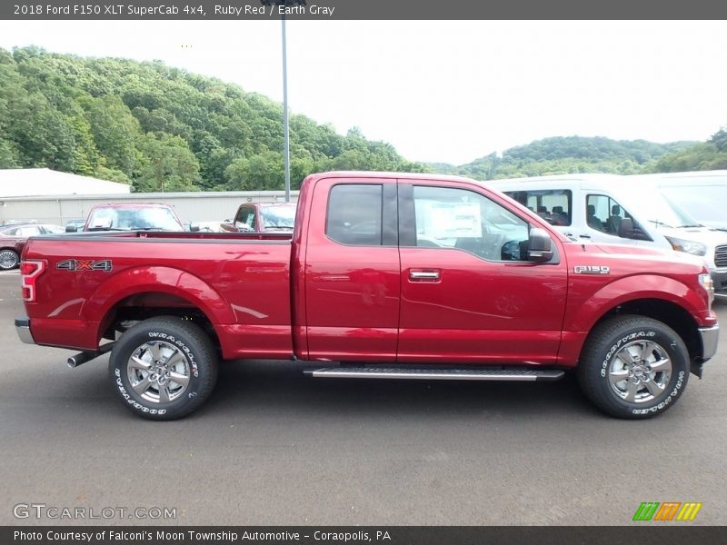 Ruby Red / Earth Gray 2018 Ford F150 XLT SuperCab 4x4