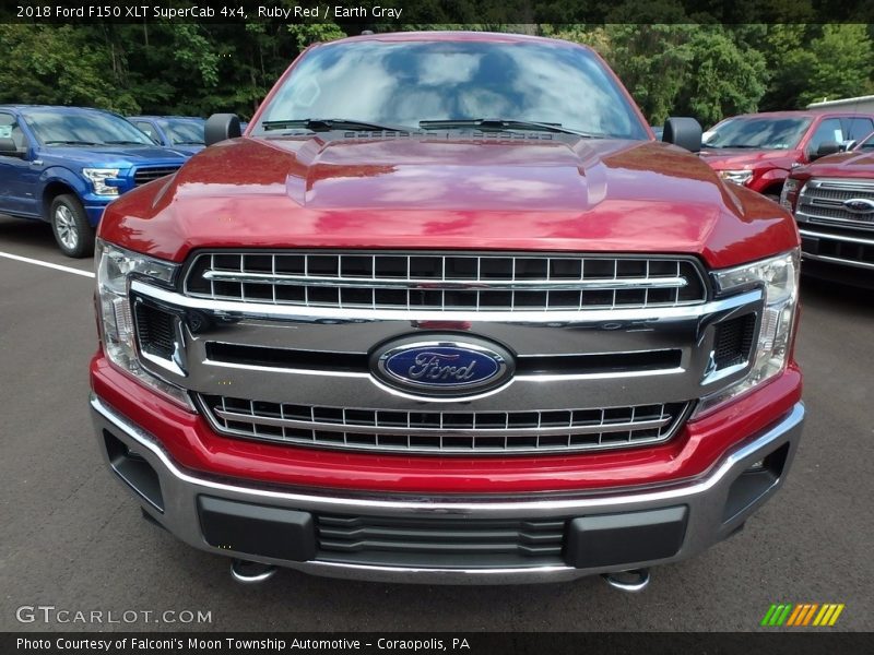 Ruby Red / Earth Gray 2018 Ford F150 XLT SuperCab 4x4