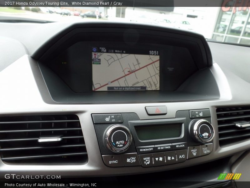 White Diamond Pearl / Gray 2017 Honda Odyssey Touring Elite