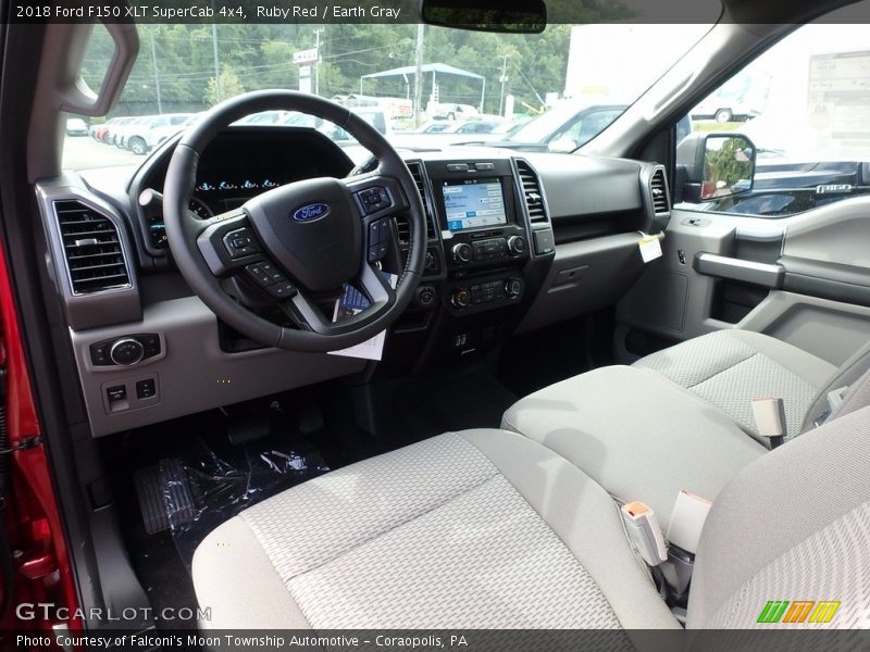  2018 F150 XLT SuperCab 4x4 Earth Gray Interior