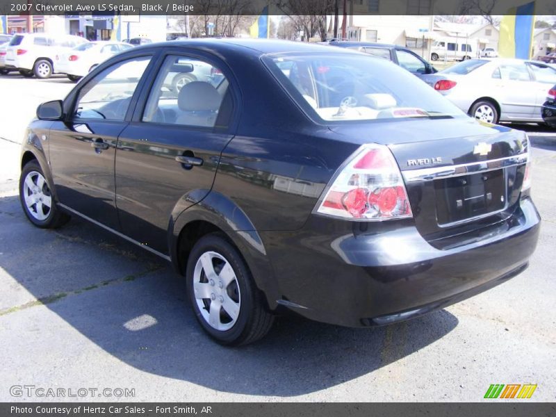 Black / Beige 2007 Chevrolet Aveo LS Sedan