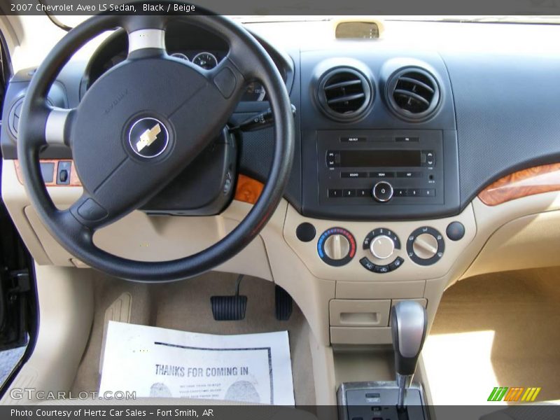 Black / Beige 2007 Chevrolet Aveo LS Sedan