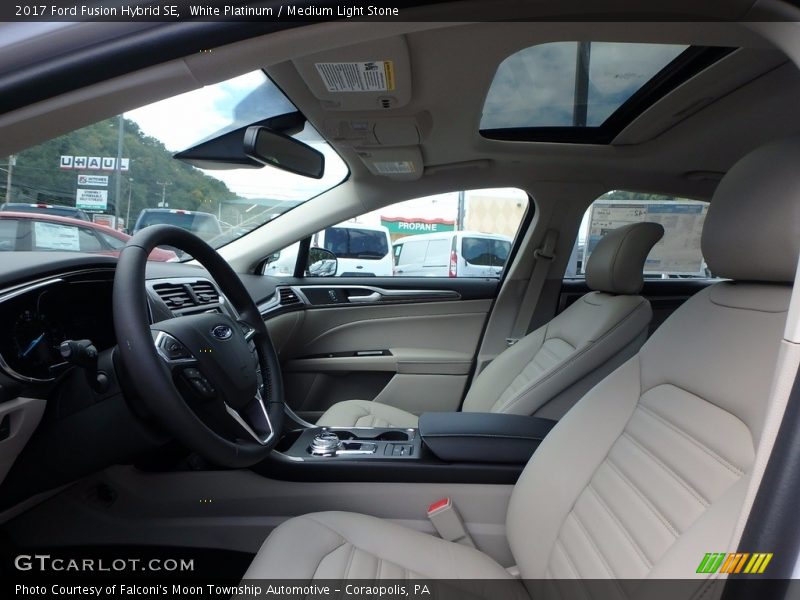 White Platinum / Medium Light Stone 2017 Ford Fusion Hybrid SE
