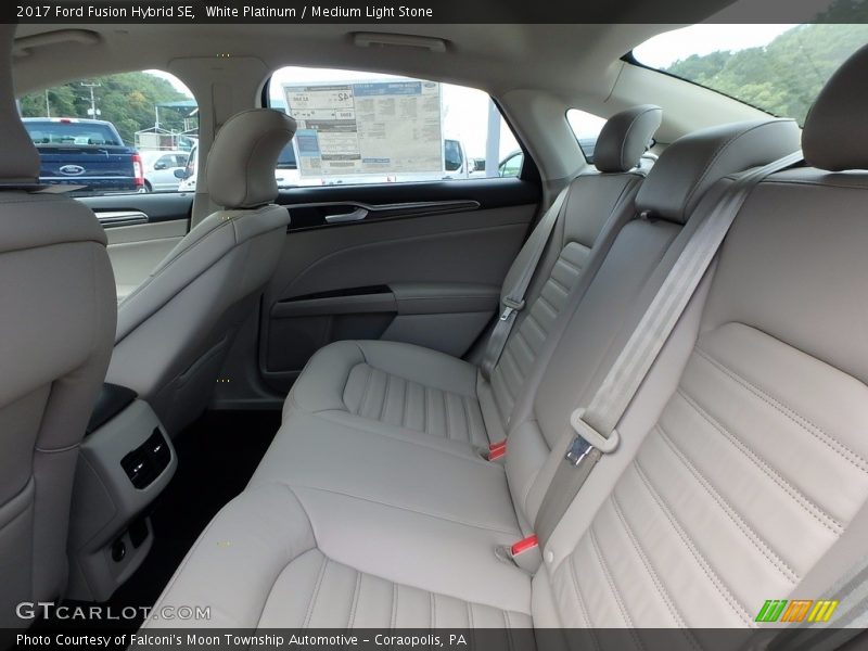 White Platinum / Medium Light Stone 2017 Ford Fusion Hybrid SE
