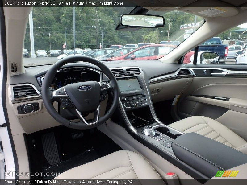  2017 Fusion Hybrid SE Medium Light Stone Interior