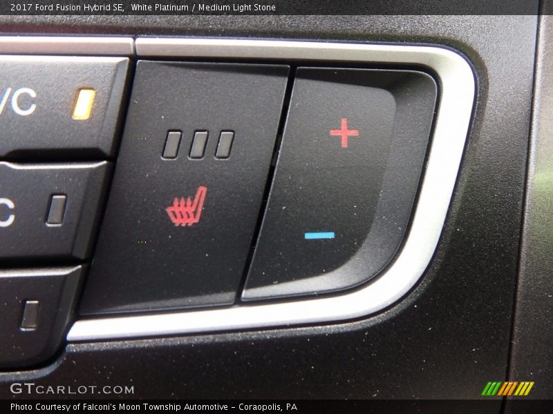 White Platinum / Medium Light Stone 2017 Ford Fusion Hybrid SE