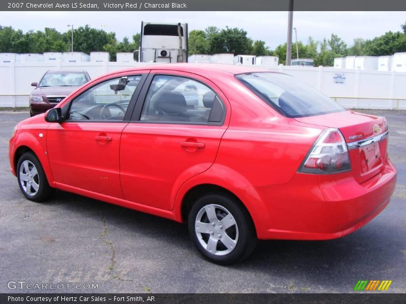 Victory Red / Charcoal Black 2007 Chevrolet Aveo LS Sedan