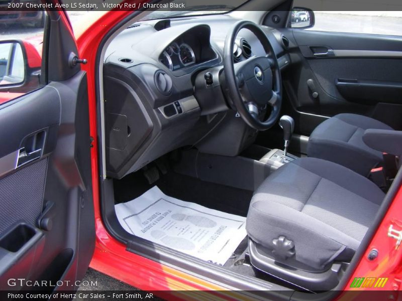 Victory Red / Charcoal Black 2007 Chevrolet Aveo LS Sedan