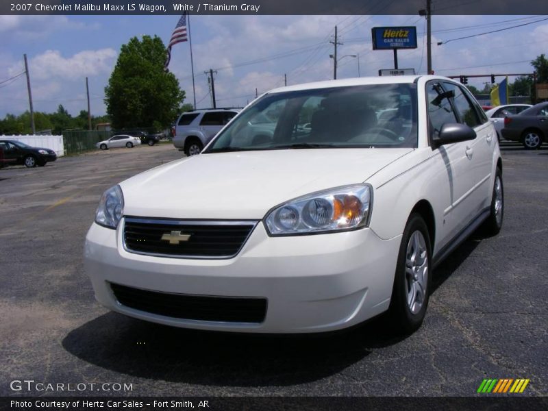 White / Titanium Gray 2007 Chevrolet Malibu Maxx LS Wagon