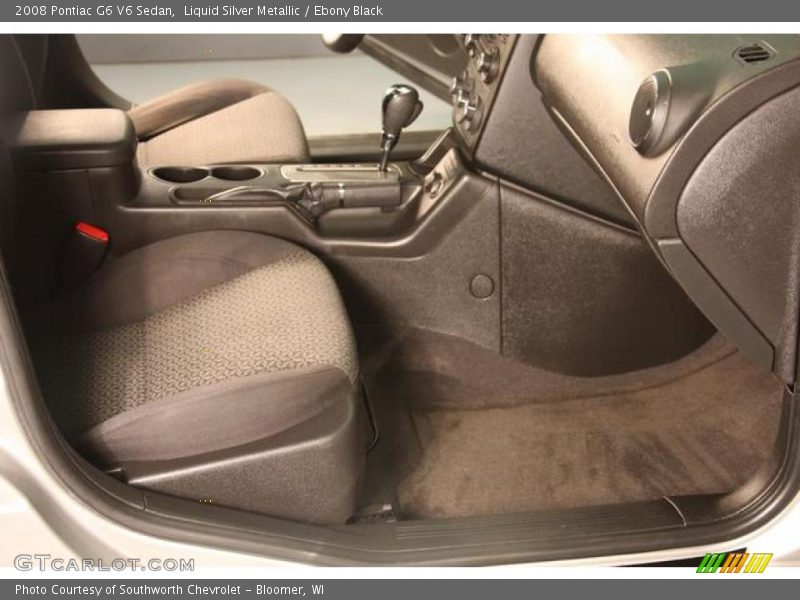 Liquid Silver Metallic / Ebony Black 2008 Pontiac G6 V6 Sedan