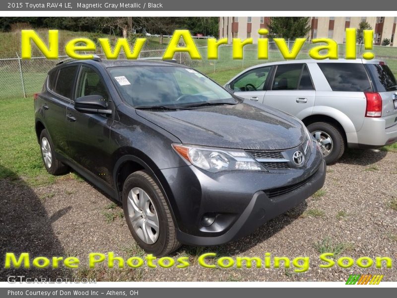 Magnetic Gray Metallic / Black 2015 Toyota RAV4 LE