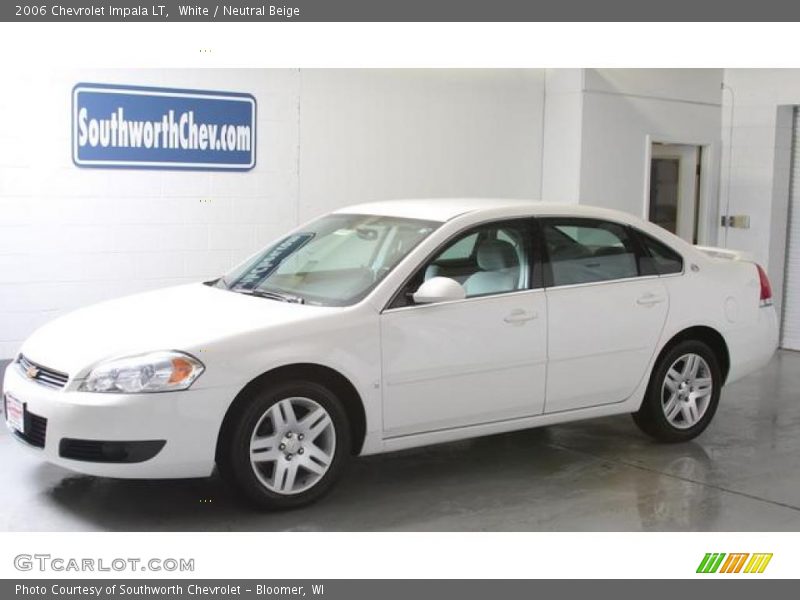 White / Neutral Beige 2006 Chevrolet Impala LT