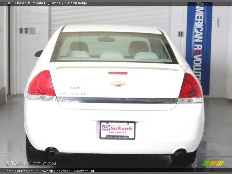 White / Neutral Beige 2006 Chevrolet Impala LT