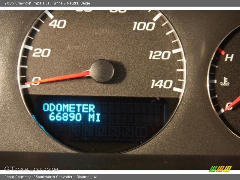 White / Neutral Beige 2006 Chevrolet Impala LT