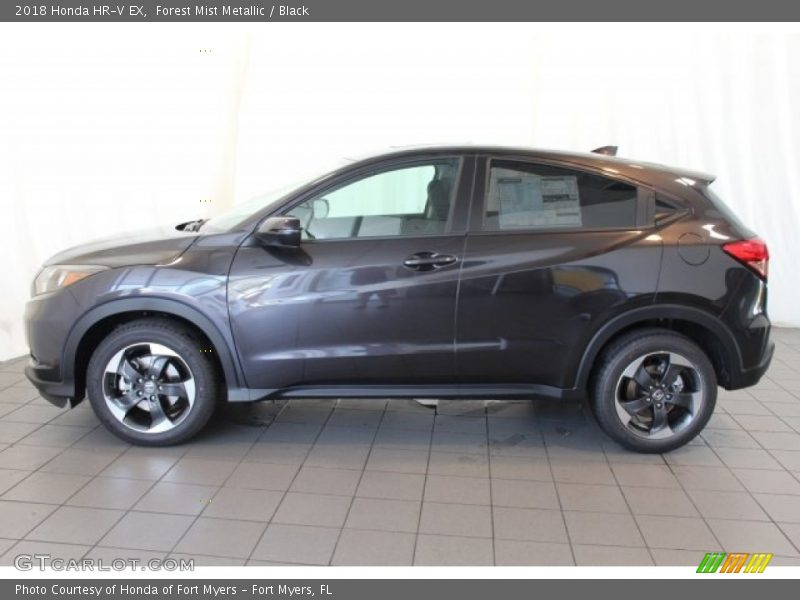 Forest Mist Metallic / Black 2018 Honda HR-V EX