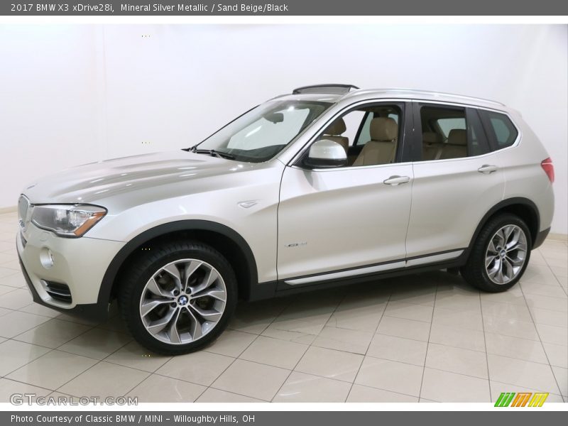 Mineral Silver Metallic / Sand Beige/Black 2017 BMW X3 xDrive28i