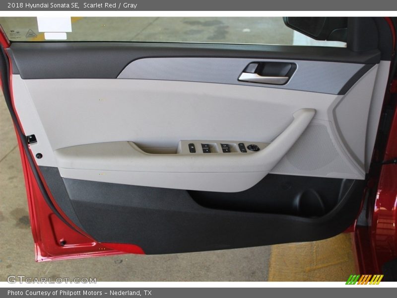 Scarlet Red / Gray 2018 Hyundai Sonata SE