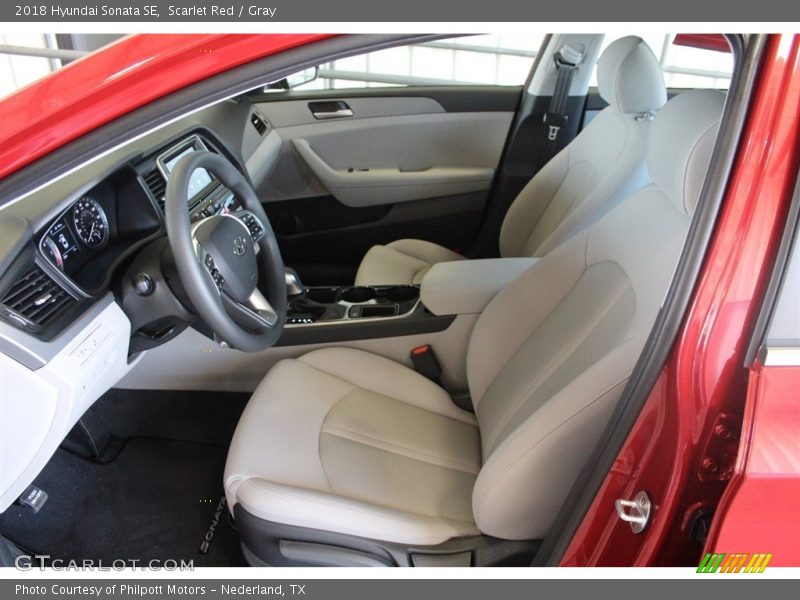 Scarlet Red / Gray 2018 Hyundai Sonata SE