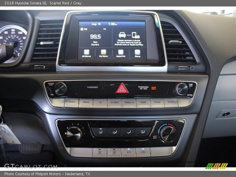 Scarlet Red / Gray 2018 Hyundai Sonata SE