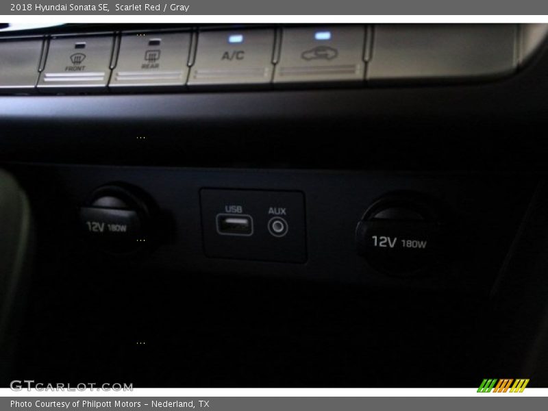 Scarlet Red / Gray 2018 Hyundai Sonata SE