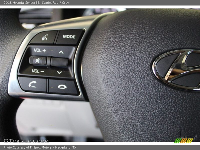 Scarlet Red / Gray 2018 Hyundai Sonata SE
