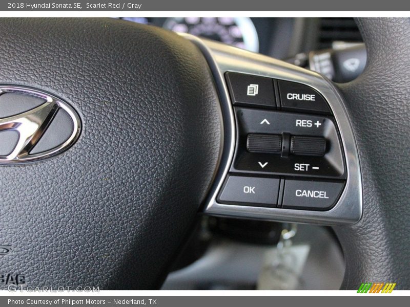 Scarlet Red / Gray 2018 Hyundai Sonata SE