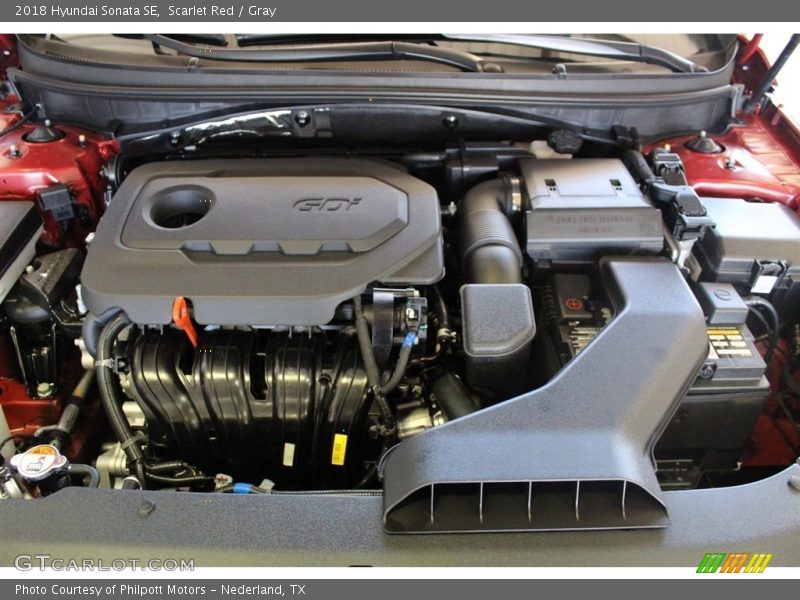 Scarlet Red / Gray 2018 Hyundai Sonata SE