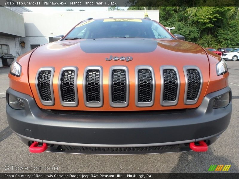 Mango Tango Pearl / Black 2016 Jeep Cherokee Trailhawk 4x4