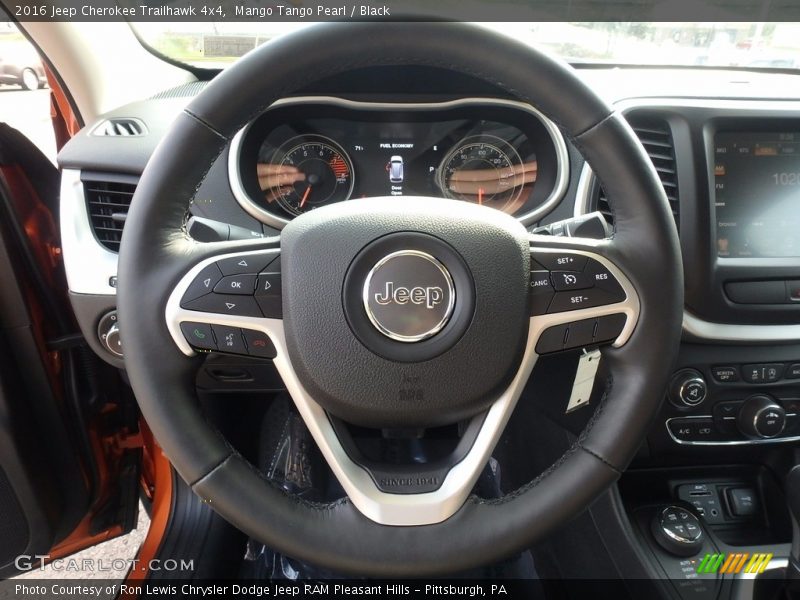 Mango Tango Pearl / Black 2016 Jeep Cherokee Trailhawk 4x4