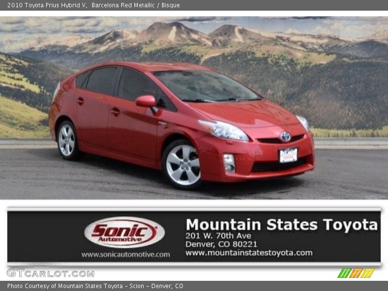 Barcelona Red Metallic / Bisque 2010 Toyota Prius Hybrid V