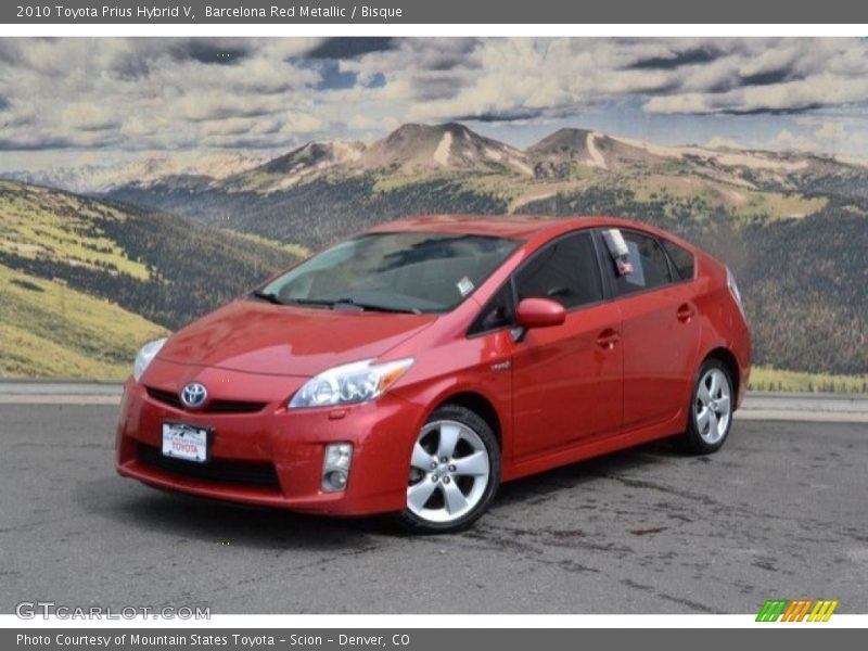 Barcelona Red Metallic / Bisque 2010 Toyota Prius Hybrid V