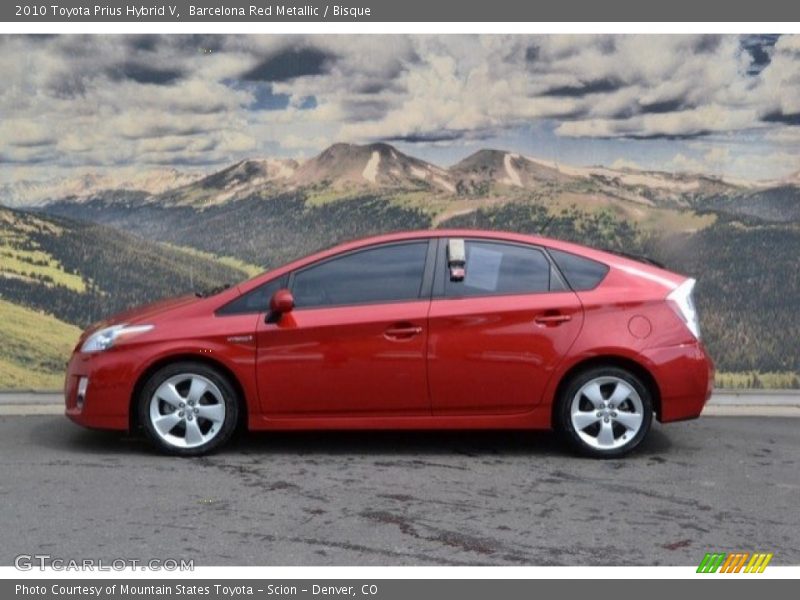 Barcelona Red Metallic / Bisque 2010 Toyota Prius Hybrid V