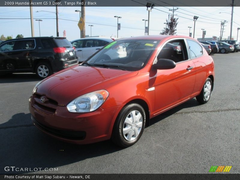 Tango Red / Black 2009 Hyundai Accent GS 3 Door