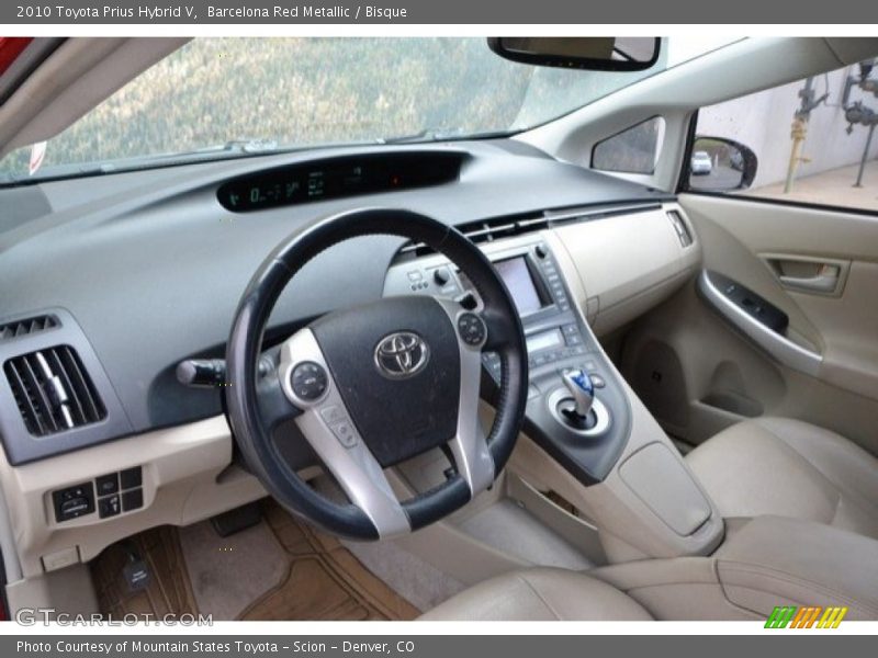 Barcelona Red Metallic / Bisque 2010 Toyota Prius Hybrid V