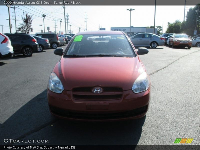 Tango Red / Black 2009 Hyundai Accent GS 3 Door