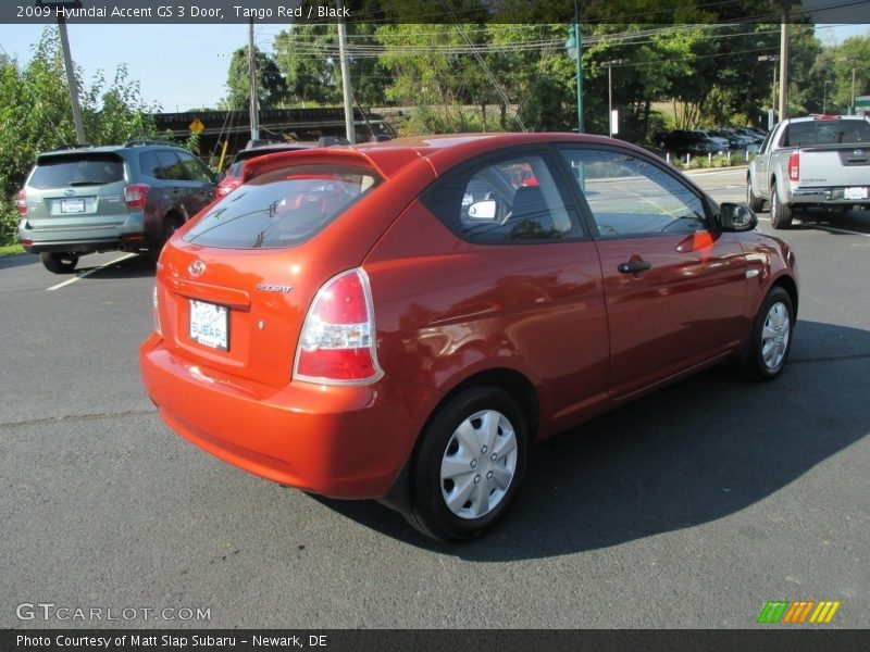 Tango Red / Black 2009 Hyundai Accent GS 3 Door