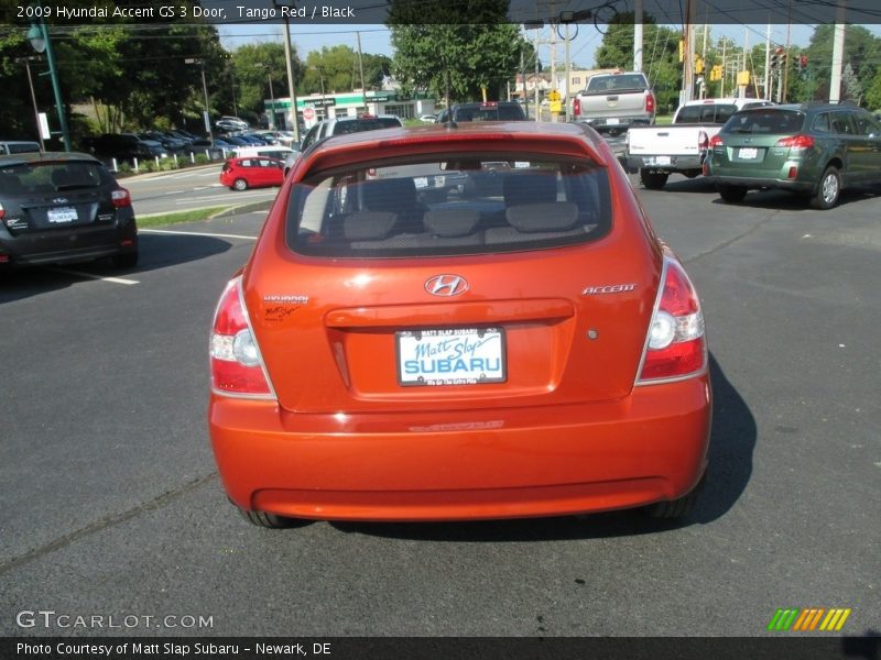 Tango Red / Black 2009 Hyundai Accent GS 3 Door