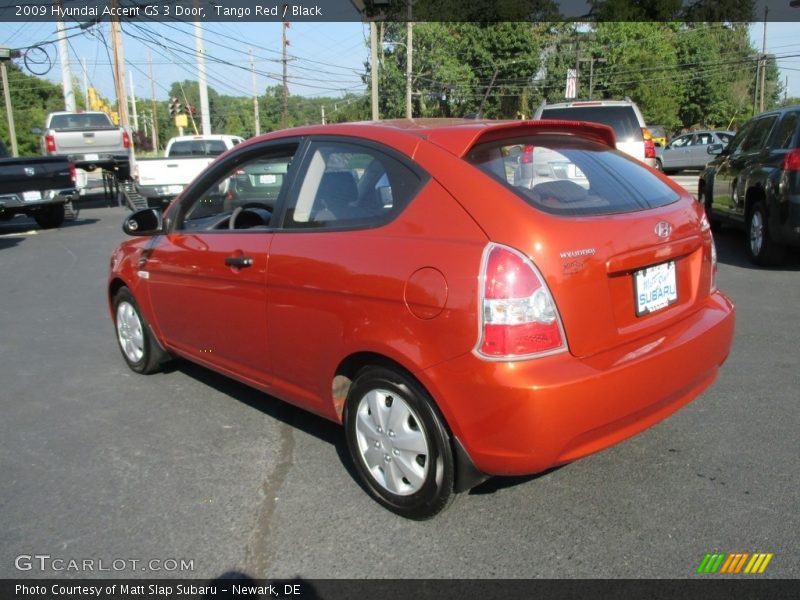 Tango Red / Black 2009 Hyundai Accent GS 3 Door