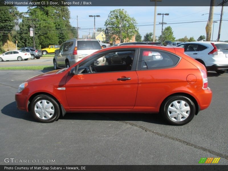 Tango Red / Black 2009 Hyundai Accent GS 3 Door