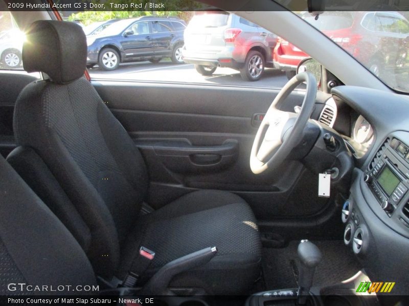 Tango Red / Black 2009 Hyundai Accent GS 3 Door