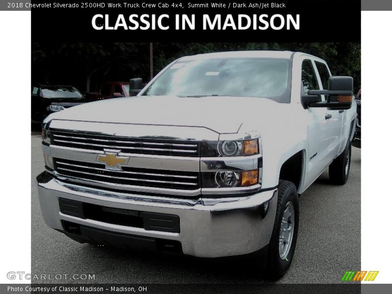 Summit White / Dark Ash/Jet Black 2018 Chevrolet Silverado 2500HD Work Truck Crew Cab 4x4